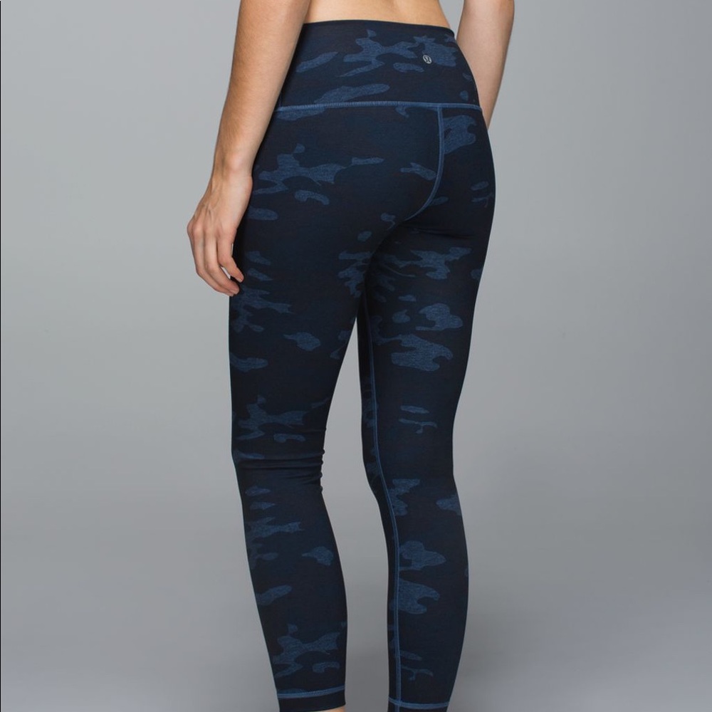 Lululemon high times navy camo leggings